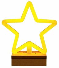 Jõulukaunistus Neon Wood Stand LED täht Forever FLNW04, soe valge