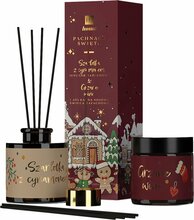 Lõhnakomplekt Alkotest Hiskin, õunakook kaneeliga 80 ml + naturaalne sojaküünal hõõgvein 100 ml