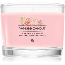 Lõhnaküünal Yankee Candle Fresh Cut Roses, 7 - 10 h, 37 g, roosa