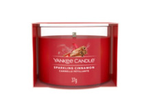 Mini lõhnaküünal Yankee Candle Sparkling Cinnamon, 7 - 10 h, 37 g, punane