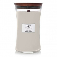 Lõhnaküünal WoodWick Warm Wool, 110 - 120 h, 610 g
