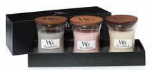 Aroomiküünalde komplekt WoodWick Mini Floral, 30 - 50 h, 255 g, 3 tk