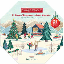 Adventkalender Yankee Candle 24 Days of Fragrance, 24 tk x 9,8 g küünal + hoidik