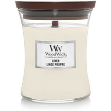 Lõhnaküünal WoodWick Linen, 65 h, 275 g