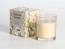 Lõhnaküünal Home4you Nature Green, 9,5 cm, prantsuse pirn