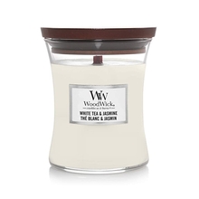 Lõhnaküünal WoodWick White Tea & Jasmine, 60 h, 275 g