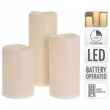 LED küünalde komplekt Ambiance, 3 tk, puldiga