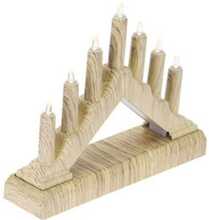 Adventküünalde alus Christmas Decoration, 15,5x3,2x13,5 cm, 7 LED, patarei, mänd