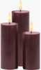 LED küünlad Sirius Home 80617, bordo, 15 cm, 3 tk
