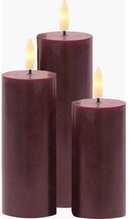 LED küünlad Sirius Home 80617, bordo, 15 cm, 3 tk