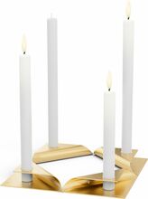 Küünlaaluste komplekt HOFATS Square, kuldne, 4 tk