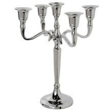Küünlajalg Atmosphera, metall, hõbedane, 22 cm, 5 küünlale