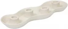 Küünlahoidja Atmosphera Cheri, keraamika, valge, L32 cm