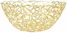 Küünlahoidja Home4you Nissa, metall, 27 cm x 13 cm, kuldne