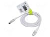 Goobay Supersoft Textile USB-C to USB-A kaabel, valge, 2 m