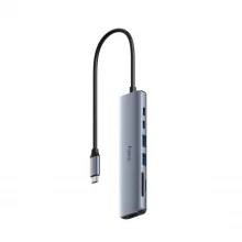 Adapter Cudy UH407 USB-C 2xUSB-A ja USB-C, hall