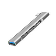 Ultraslim USB-C jagaja Logilink, 1xUSB-A 3.0, 3xUSB-A 2.0