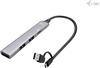 USB jagaja I-Tec CAHUBMETALMINI4 USB-C/USB-A, hõbedane