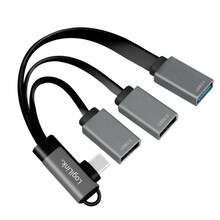 Logilink 3 pordiga USB-C nurgaga jagaja