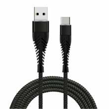 Kaabel Fusion Accessories Fishbone USB-A to USB-C 30W 3A 1,5 m, must