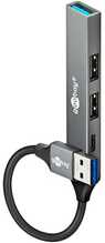USB jagaja Goobay 74458 Slim 4-Port, helehall