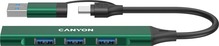 USB jagaja Canyon DS-02 4in1 USB-A/C, roheline
