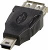 USB adapter Deltaco USB Type A emane - Mini-B isane, must USB-72