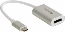 Adapter Sandberg USB-C to DisplayPort Link Sandberg 136-19 hõbe/must