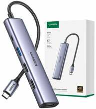 Adapter Ugreen CM478 USB-C to HDMI, USB-A 3.0, 2x USB-A 2.0, hall