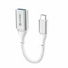 Adapter Alogic Ultra USB-C to USB-A 15cm, hõbe