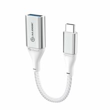 Adapter Alogic Ultra USB-C to USB-A 15cm, hõbe