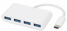 Adapter MicroConnect USB-C - 4x USB-A, valge