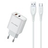 Laadija Awei PD81T-EU 22.5W USB-A/USB-C, valge