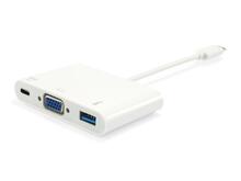 Dokk Equip USB-C to VGA + USB-A, 60W, valge, mudel 133462