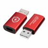 Adapter Microconnect Safe Charge USB-A to USB-C, punane