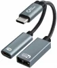 Adapter Microconnect MC-USBC-CFAF USB-C to USB-C PD ja USB-A, hõbe