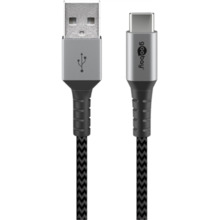Goobay USB-C to USB-A tekstiilist kaabel 49296