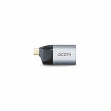 Adapter Dicota D32048 USB-C to Ethernet Mini PD 100W, hõbe
