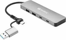 Sandberg 136-64 USB-C/A jagaja 2xUSB-A + 2xUSB-C