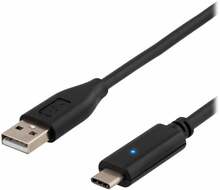 USB-C kaabel Deltaco USBC-1005 USB-C to USB-A, 1.5m, must