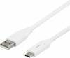 Kaabel Deltaco USBC-1009M USB-C to USB-A, 1 m, valge
