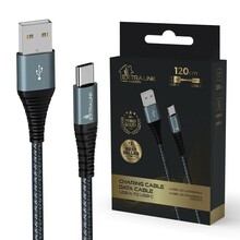 Extralink Smart Life USB-A kuni USB-C kaabel, must