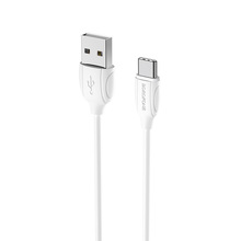 Kaabel Borofone BX19 Benefit USB-A to USB-C, valge