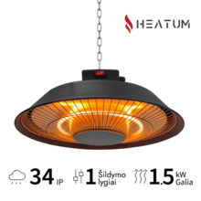 Infrapuna soojuskiirgur Heatum H1500 Aura, must