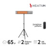 Infrapuna soojuskiirgur Heatum H2000R URBAN SILVER koos statiiviga