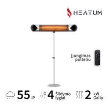 Infrapuna soojuskiirgur Heatum H2000R CORE SILVER ühel jalal stendiga