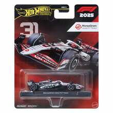 Mänguauto Mattel Hot Wheels Premium Formula 1 Haas F1 Team JKD78, 1:64, valge/must