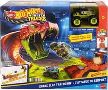 Autorada Mattel Hot Wheels Monster Trucks Snake Slam Takedown, JJN44, mitmevärviline