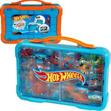 Kohvri kujuline autode garaaž Klein Hot Wheels, valgustatud logoga