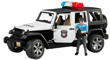Mängu politseiauto Jeep Wrangler Unlimited Rubicon Bruder, 2526, must